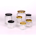 Hexagonal glass jam jar  honey jar 100ml 180ml 280ml 380ml 730ml